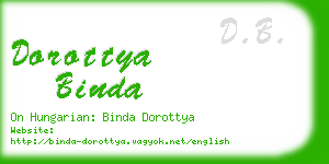 dorottya binda business card
